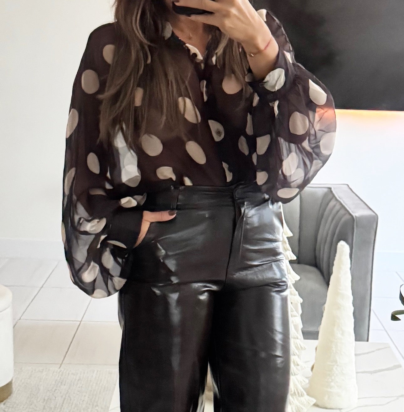 Polky blouse